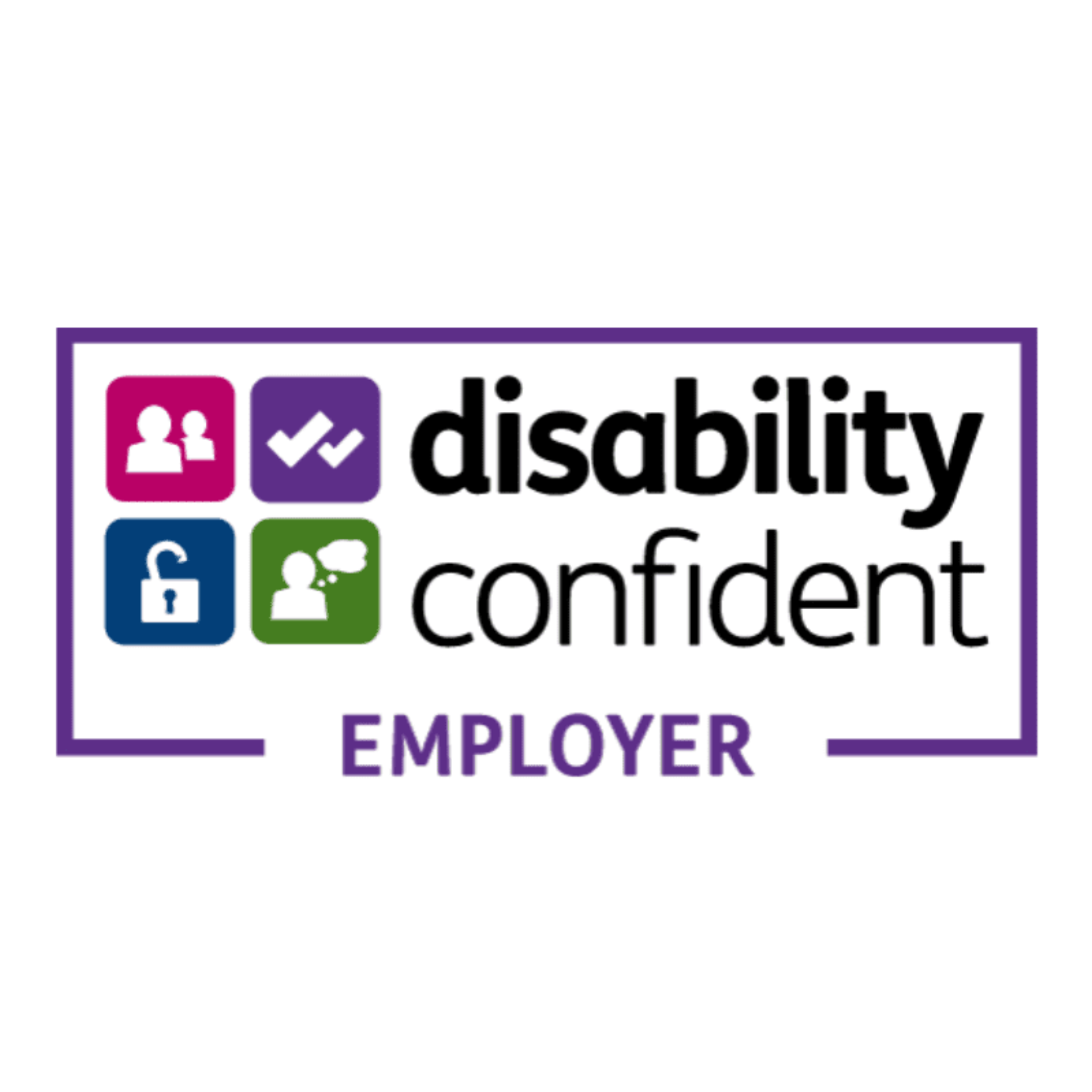 DISABILITY CONFIDENT EMPLOYER LOGO SQUARE