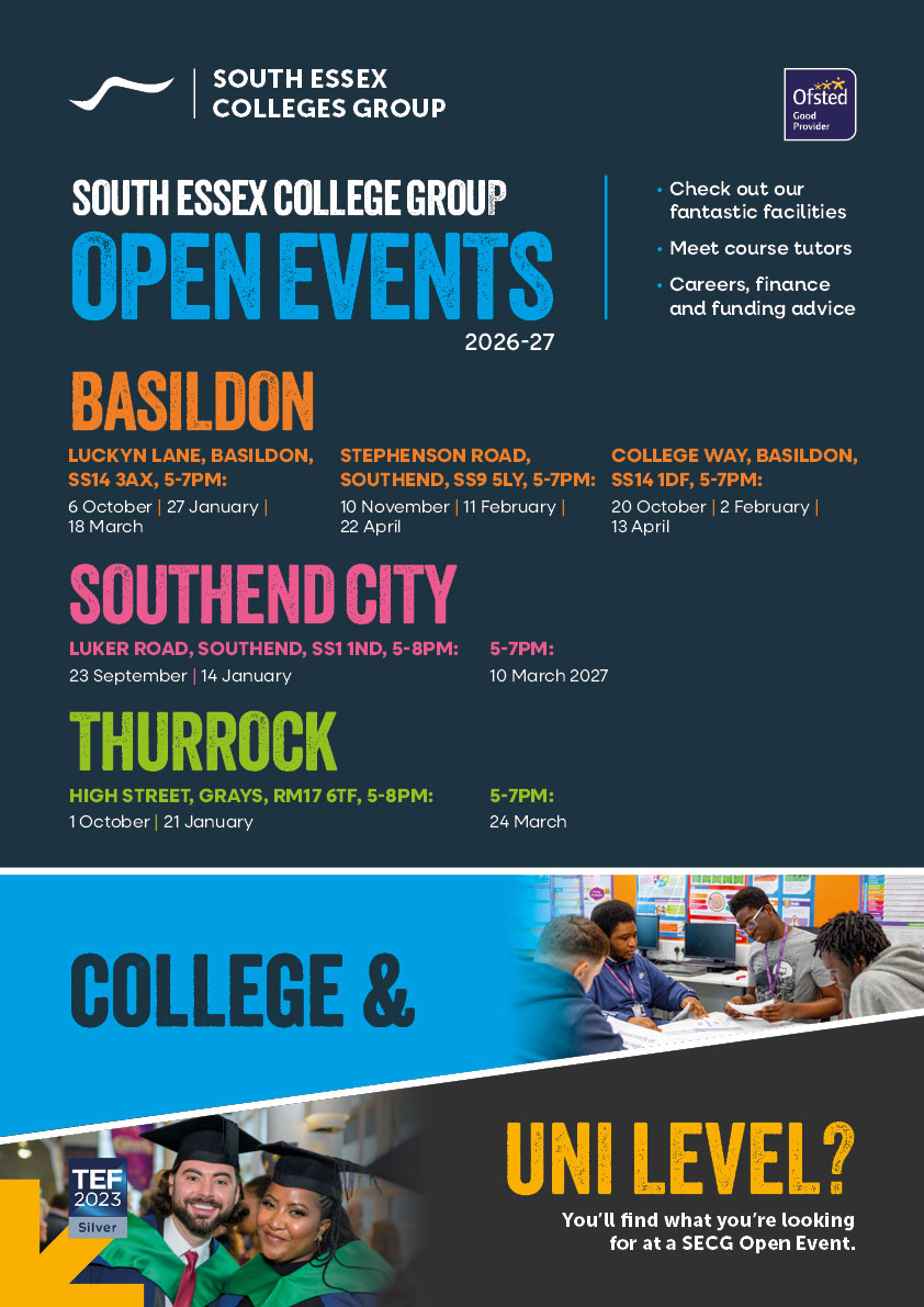 South Essex Colleges Group. Tickets available soon